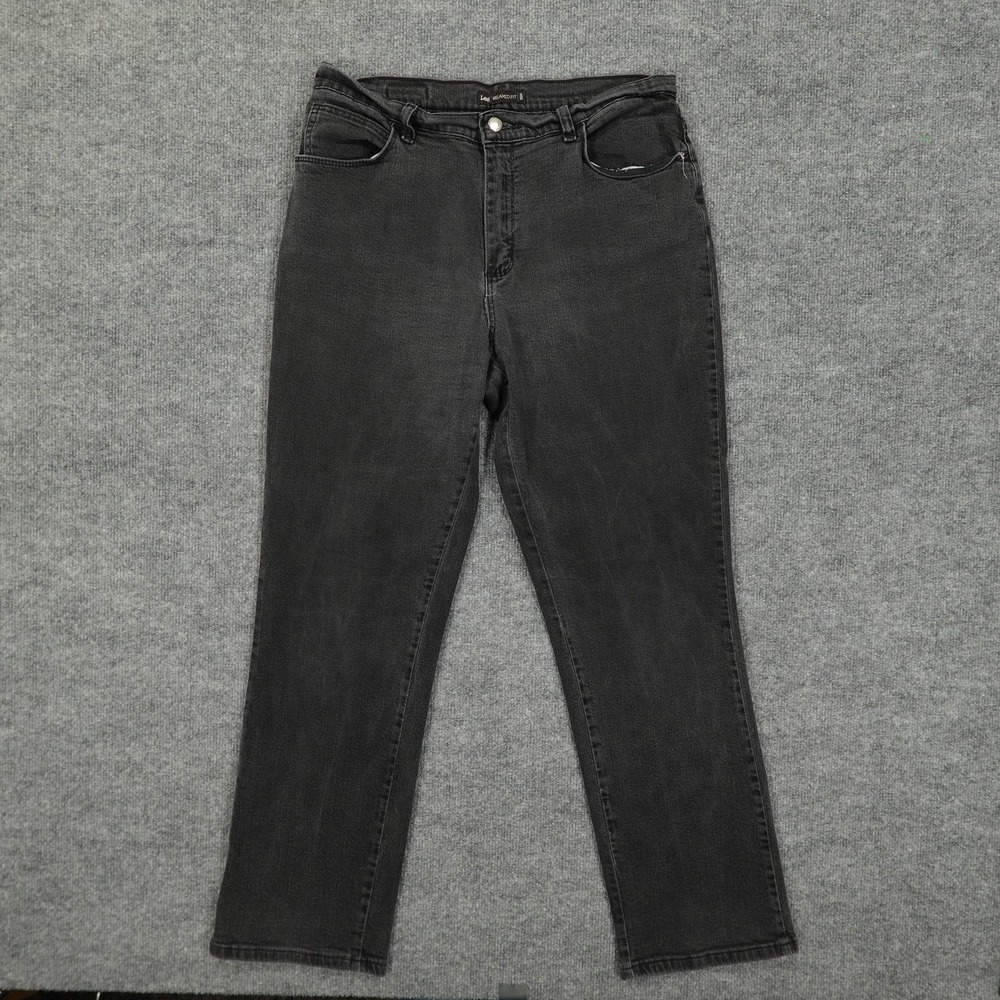Lee‎ Relaxed Fit Jeans Womens 10 Medium Black High Rise Straight Stretch